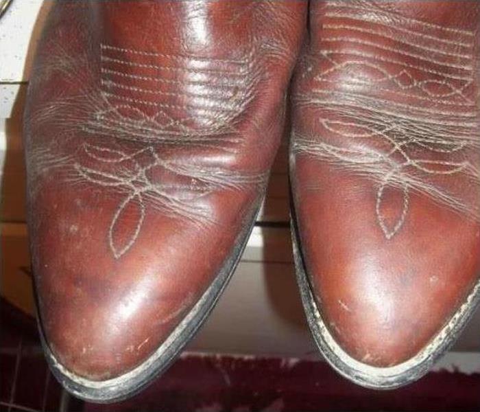 cleaned and remediated brown men's dress shoes
